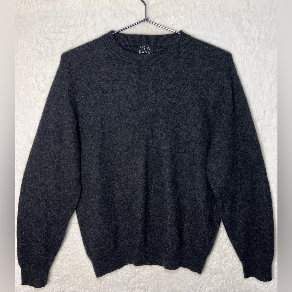 Jos. A. Bank Wool-Cashmere Crew Neck Sweater charcoal